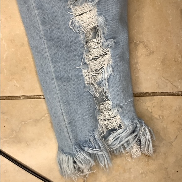 Women Fashionable Pants High Elastic Lifting Slim And Hole Sweat Pant - Picture 7 of 10